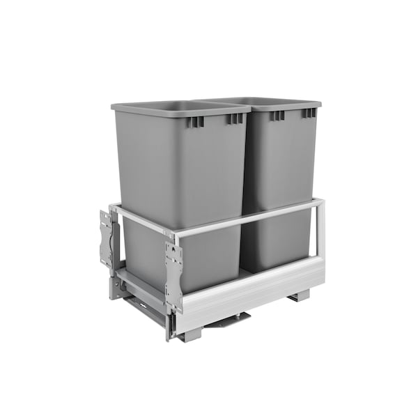 Rev-A-Shelf Aluminum, Silver, 15.59 in W, 23.5 in H, 22 in D, 22 in L, Silver 5149-2150DM-217 - main
